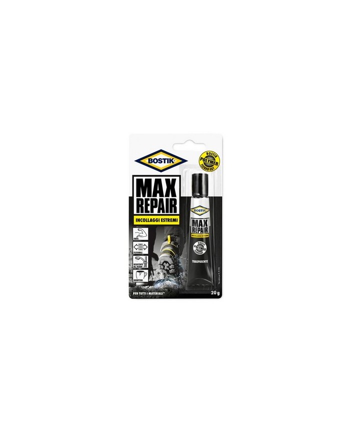 Adesivo Max Repair universale 20gr trasparente Bostik