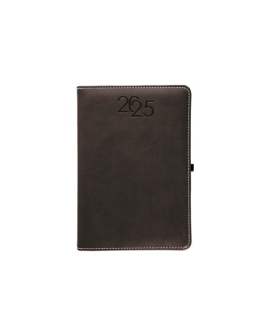 Agenda giornaliera 2025 15x21cm 176pg 70gr nera (Scatola a richiesta)