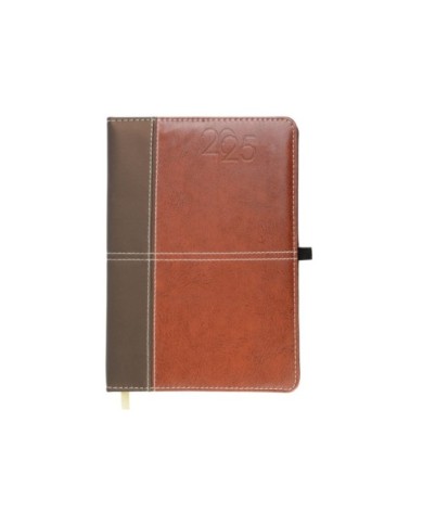 Agenda settimanale 2025 18x25,5cm 64pg 70gr marrone bicolore (Scatola a richiesta)