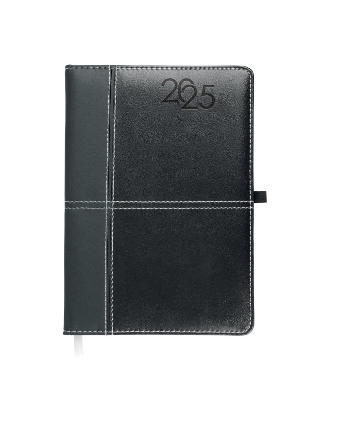 Agenda settimanale 2025 18x25,5cm 64pg 70gr nero bicolore (Scatola a richiesta)