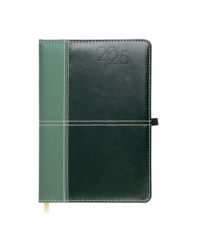 Agenda settimanale 2025 18x25,5cm 64pg 70gr verde bicolore (Scatola a richiesta)