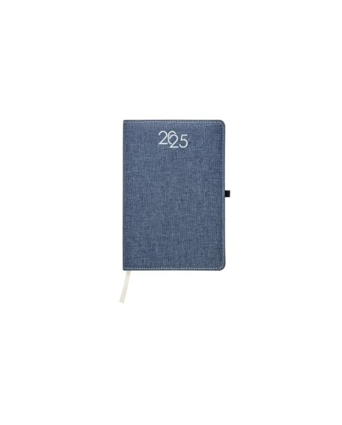 Agenda settimanale 2025 grigia con copertina in R-PET - Scatola su richiesta