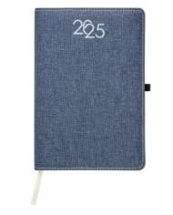 Agenda settimanale 2025 grigia con copertina in R-PET - Scatola su richiesta