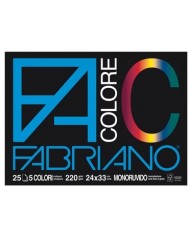 Album da disegno Fabriano FACOLORE 24x33 cm 220 g/m² 25 ff - 5 colori (Min.Mul./5)