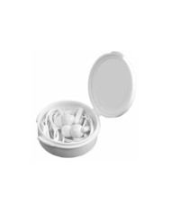 Auricolari stereo in ear in plastica in scatola rotonda