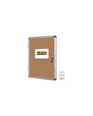 Bacheca in sughero Bi-Office Enclore con cornice in alluminio 4xA4 (verticale)