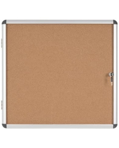 Bacheca in sughero Bi-Office Enclore con cornice in alluminio 6xA4 (orizzontale)