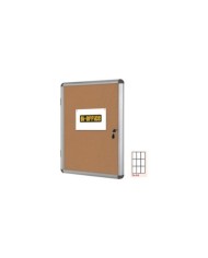 Bacheca in sughero Bi-Office Enclore con cornice in alluminio 9xA4 (verticale)