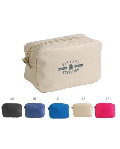 Beauty case in microfibra con chiusura zip