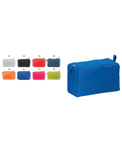 Beauty case in poliestere 300d con chiusura zip