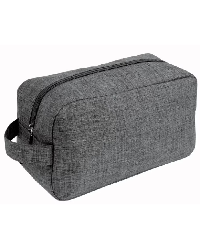 Beauty case in poliestere 300D tessuto melange con maniglia