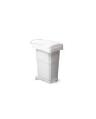 Bidone mobile a pedale 40x65x81cm 80L PPL bianco Mobil Plastic