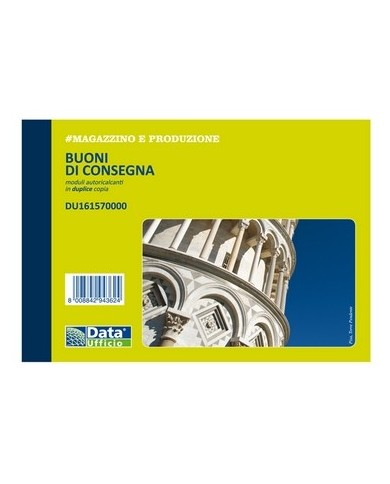 Blocco buoni di consegna data ufficio 11,5x16,5cm 50x2 copie autoricalcanti (Min.Mul./5)