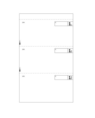 Blocco comande a 3 tagliandi 25/25 fogli autoricalcanti 17 x 9,9cm Edipro (Min.Mul./20)