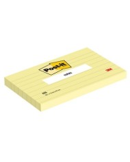 Blocco foglietti 635 a righe 76x127mm giallo Canary 100 fogli Post it (Min.Mul./12)
