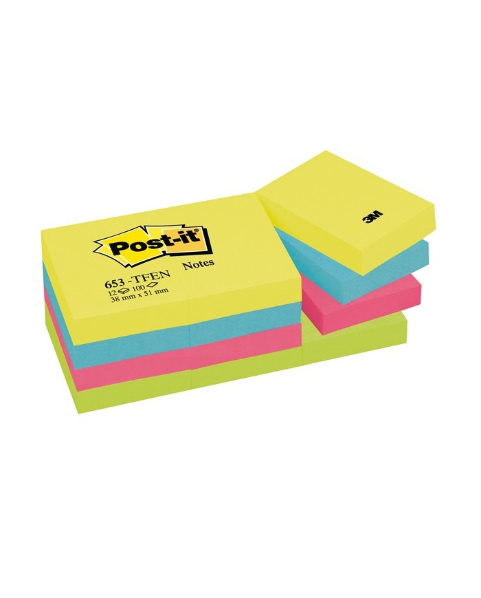 Blocco foglietti Colori Energy colori assortiti 38x51mm 72gr 100 fogli Post it (Min.Mul./12)