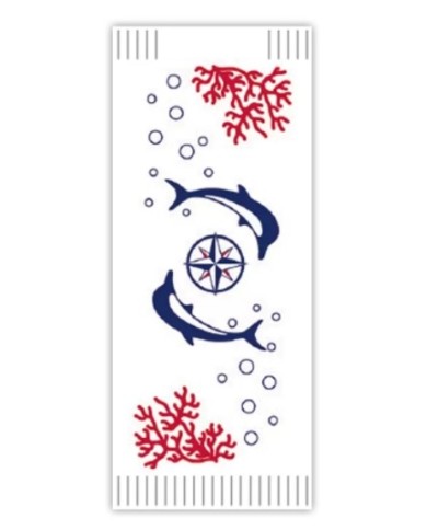 Busta portaposate Dolphins con tovagliolo 38x38 1000pz