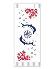 Busta portaposate Dolphins con tovagliolo 38x38 1000pz