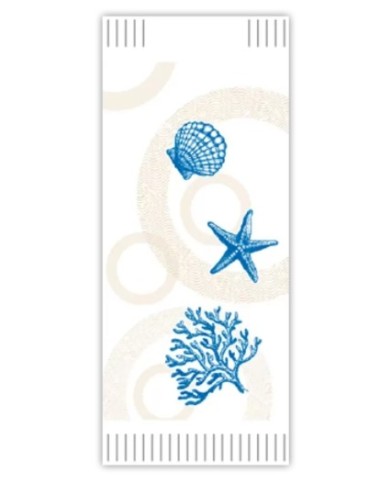 Busta portaposate Sea Shell con tovagliolo 38x38 1000pz
