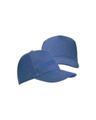 Cappellino in cotone denim pesante, 5 pannelli con regolazione a velcro -In esaurimento