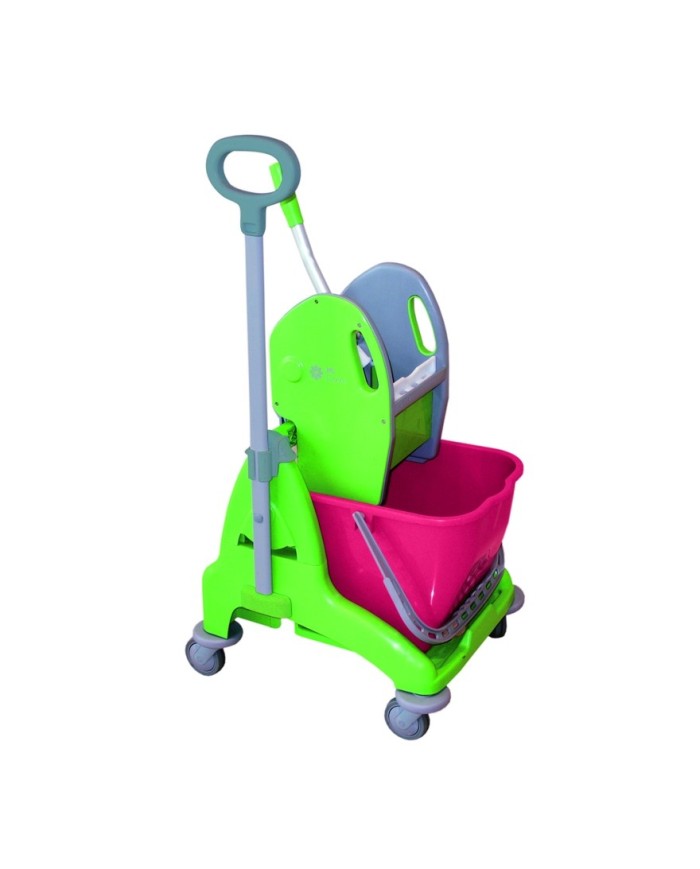 Carrello Tris3P 25 l Verde Con Maniglia Di Spinta Laterale Senza Supporto Sacco