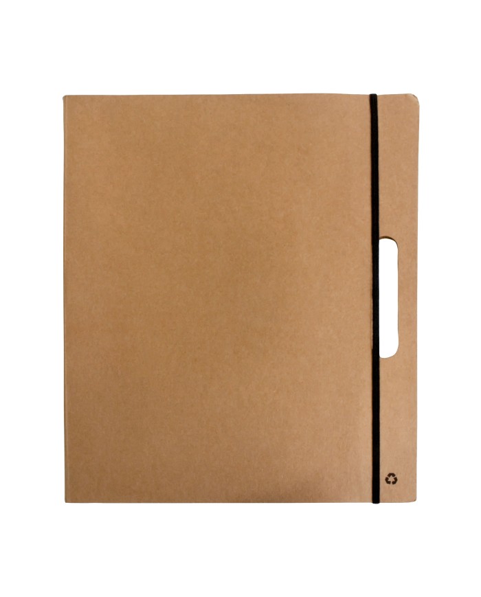 Cartelletta congresso in cartoncino, con post-it e penna (blocco a quadretti incluso)