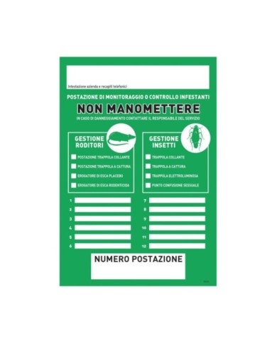 Cartello segnalatore punto esca