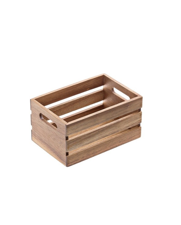 Cassettina in acacia aperta 1 scomparto 23x15,5x12cm