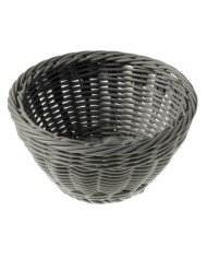 Cestino Vanity rotondo in polipropilene tortora Ø18x9cm