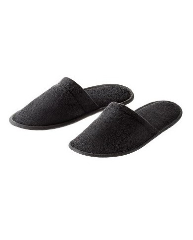 Ciabatte nere Luxe in spugna con suola imbottita antiscivolo taglia unica 50paia