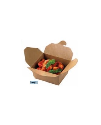 Contenitore box da asporto chiuso avana 750ml 13x9x6,4cm 50pz