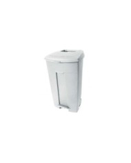 Contiplast Contenitore mobile a pedale in plastica bianco 120l