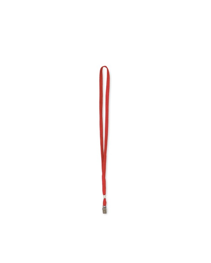 Cordoncino per portabadge - 49 x 1 cm - rosso - Lebez - conf. 100 pezzi