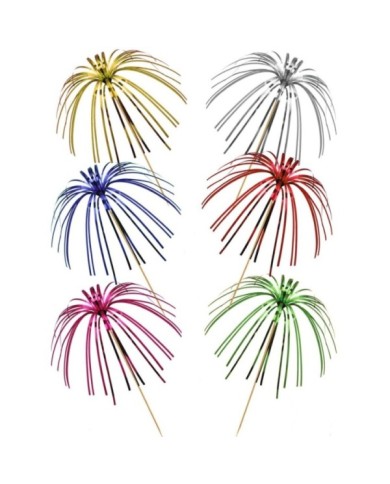 Decorazione con palma in poliestere e legno 15cm 100pz