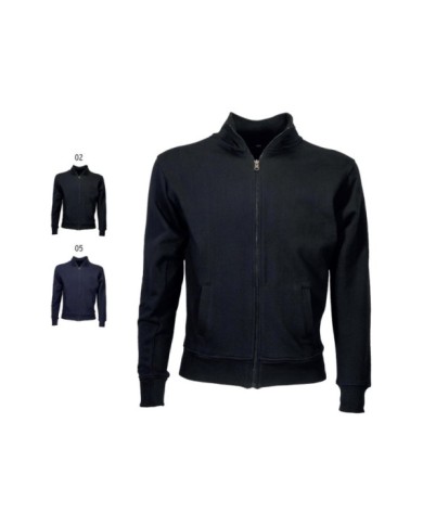 Felpa con zip lunga, tasche laterali tg.S-XXL -Fine serie