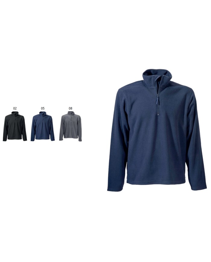 Felpa da uomo a mezza zip in micropolar tg.S-XXL