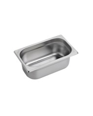 Gastronorm inox AISI 304 bacinella GN 1/4 26,5x16,2cm H10cm 483gr