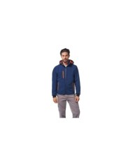Giacca Nordic blu con zip arancio in soft-shell waterproof Taglie: S/4XL
