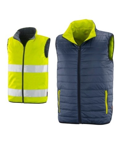Gilet CAPUA reversibile alta visibilità in nylon Oxford/PU