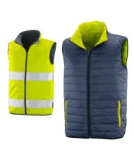 Gilet CAPUA reversibile alta visibilità in nylon Oxford/PU