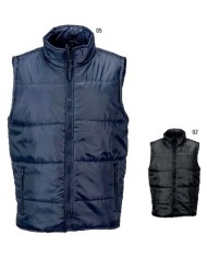 Gilet imbottito in poliestere foderato con 2 tasche laterali con zip Tg.S-XXL