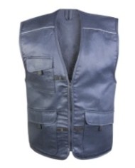 Gilet multi tasche profili rinfrangenti, chiusura a zip, 3 tasche frontali Tg.S-XXL