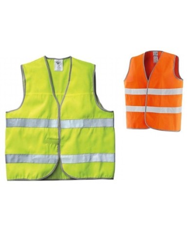 Gilet New Way alta visibilità in poliestere con bande retroriflettenti Taglia Unica