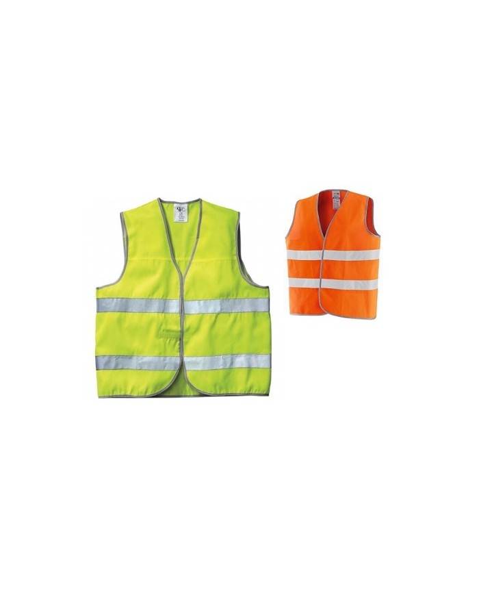 Gilet New Way alta visibilità in poliestere con bande retroriflettenti Taglia Unica