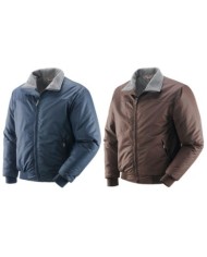 Giubbino New Bristol in poly/pu foderato in pile blu Tg.S-XXL