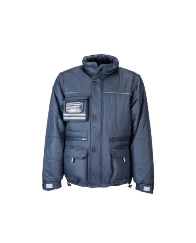 Giubbotto imbottito in poliestere pongee blu Taglie L/XL/XXL