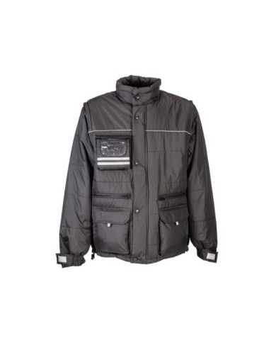 Giubbotto imbottito in poliestere pongee nero Taglie S