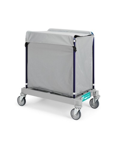 Green Hotel 919 Carrello portabiancheria con sacca plastificata (Ruote Ø150mm)