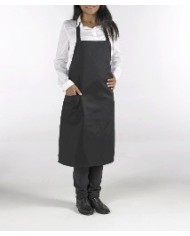 Grembiule cotone poliestere con tasca destra nero 72x84cm