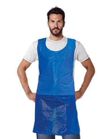 Grembiule monouso 72x150cm blu 100pz